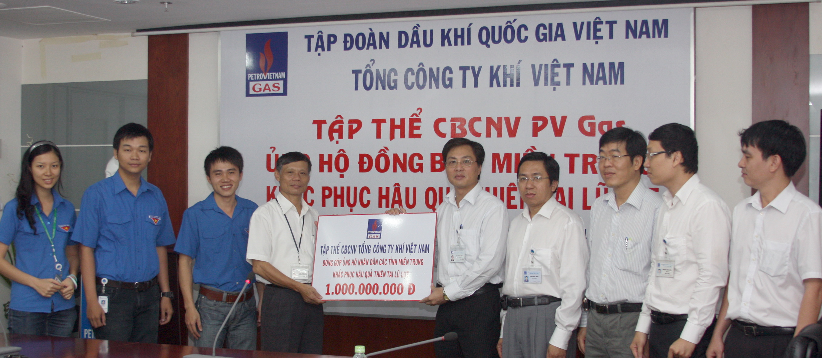 PV Gas ủng hộ miền Trung 1 tỷ đồng