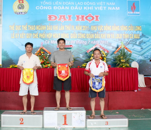 Công ty khí Cà Mau đạt thành tích cao tại đại hội TDTT Dầu khí - đồng bằng sông Cửu long năm 2011 Công ty khí Cà Mau đạt thành tích cao tại đại hội TDTT Dầu khí - đồng bằng sông Cửu long năm 2011