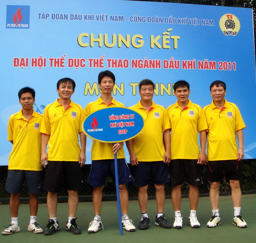 Đội tuyển PV Gas đạt thành tích cao tại vòng chung kết môn tennis toàn ngành