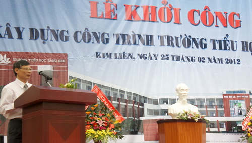 Khởi công xây dựng trường Tiểu học Làng Sen