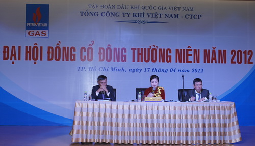 Về việc tổ chức Cuộc họp Đại hội đồng cổ đông thường niên năm 2012 của Tổng công ty khí Việt Nam – CTCP