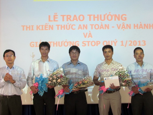 Công ty Chế biến Khí Vũng Tàu trao giải thưởng cuộc thi kiến thức vận hành an toàn và chương trình STOP 2013 Công ty Chế biến Khí Vũng Tàu trao giải thưởng cuộc thi kiến thức vận hành an toàn và chương trình STOP 2013