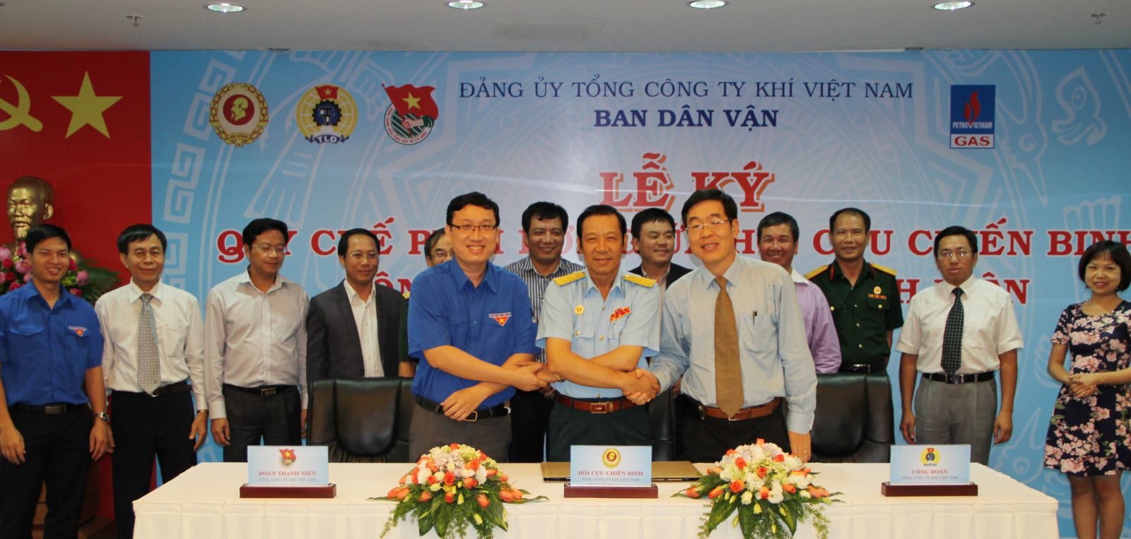 Hội Cựu Chiến Binh, Công đoàn và Đoàn Thanh niên Tổng Công ty Khí Việt Nam ký kết quy chế phối hợp