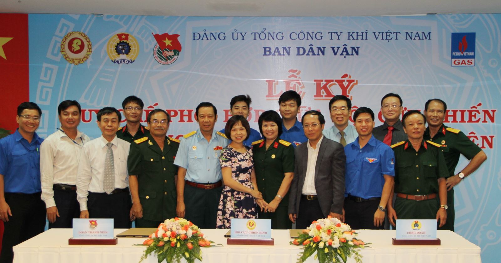 Hội Cựu Chiến Binh, Công đoàn và Đoàn Thanh niên Tổng Công ty Khí Việt Nam ký kết quy chế phối hợp