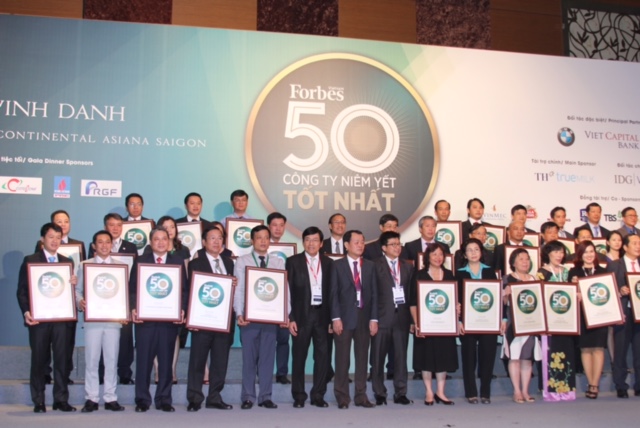 PV GAS nhận Bằng chứng nhận FORBES 2015: Doanh nghiệp dẫn đầu danh sách “50 doanh nghiệp niêm yết tốt nhất Việt Nam”