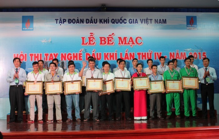 PV GAS đạt giải Khuyến khích Hội thi tay Nghề Dầu khí lần IV-2015