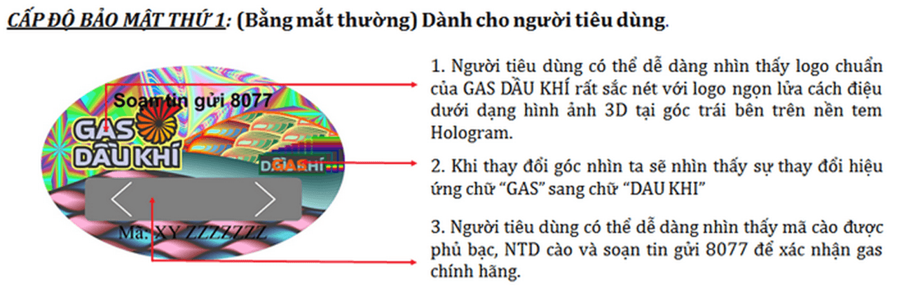 PV Gas South sử dụng tem chống giả mới cho bình gas
