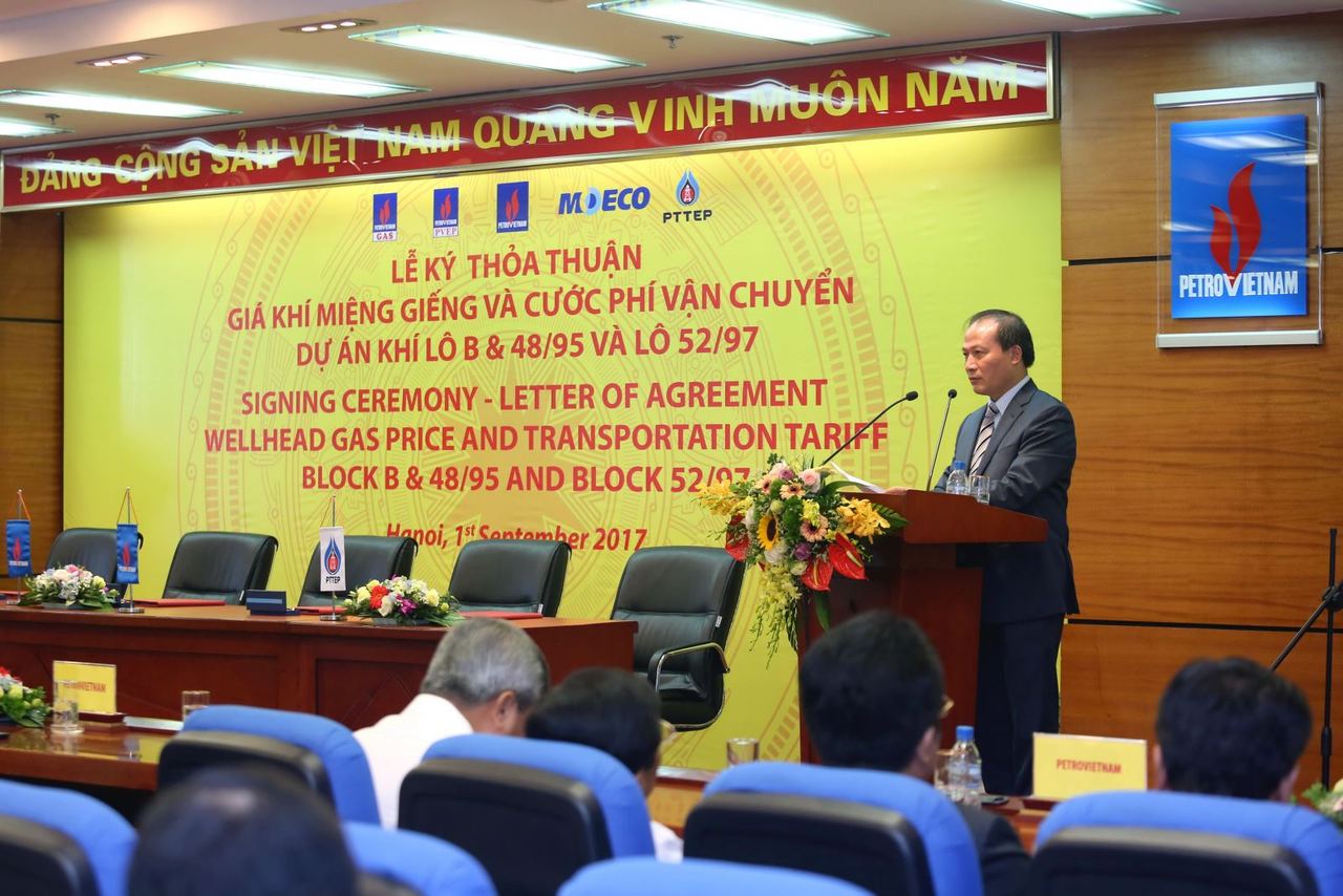 Ký Thỏa thuận về Dự án khí Lô B – Ô Môn giữa PVN, PVEP, MOECO, PTTEP và PV GAS