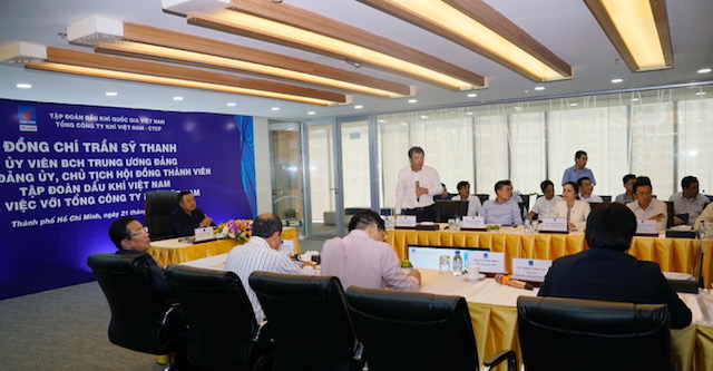 Chủ tịch HĐTV PVN Trần Sỹ Thanh đến thăm và làm việc tại PV GAS