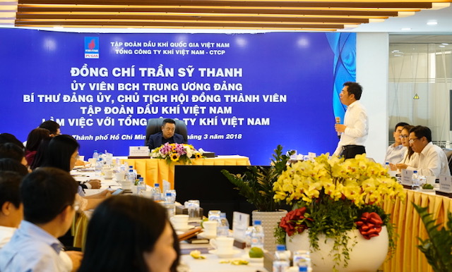 Chủ tịch HĐTV PVN Trần Sỹ Thanh đến thăm và làm việc tại PV GAS
