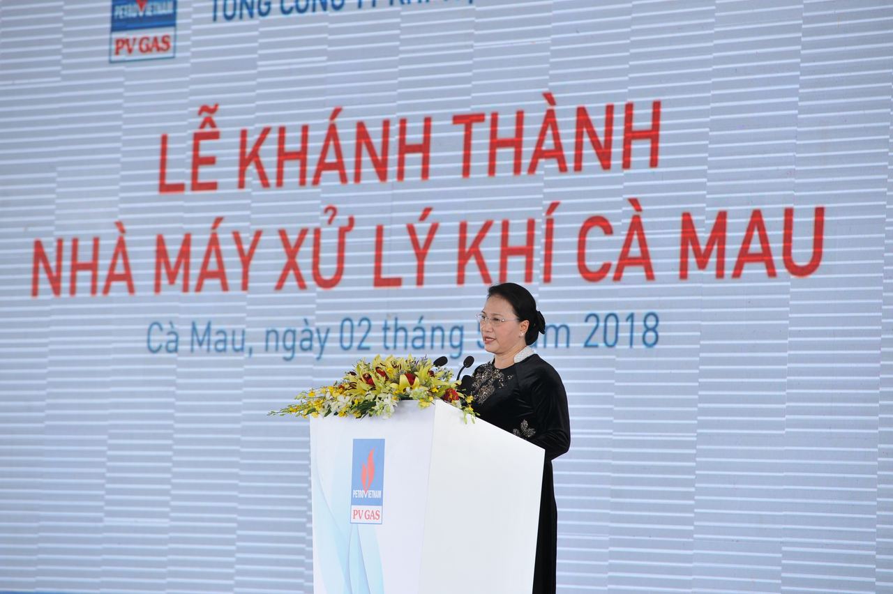 Chủ tịch Quốc Hội Nguyễn Thị Kim Ngân tham dự lễ khánh thành dự án Nhà máy Xử lý Khí Cà Mau Chủ tịch Quốc Hội Nguyễn Thị Kim Ngân tham dự lễ khánh thành dự án Nhà máy Xử lý Khí Cà Mau