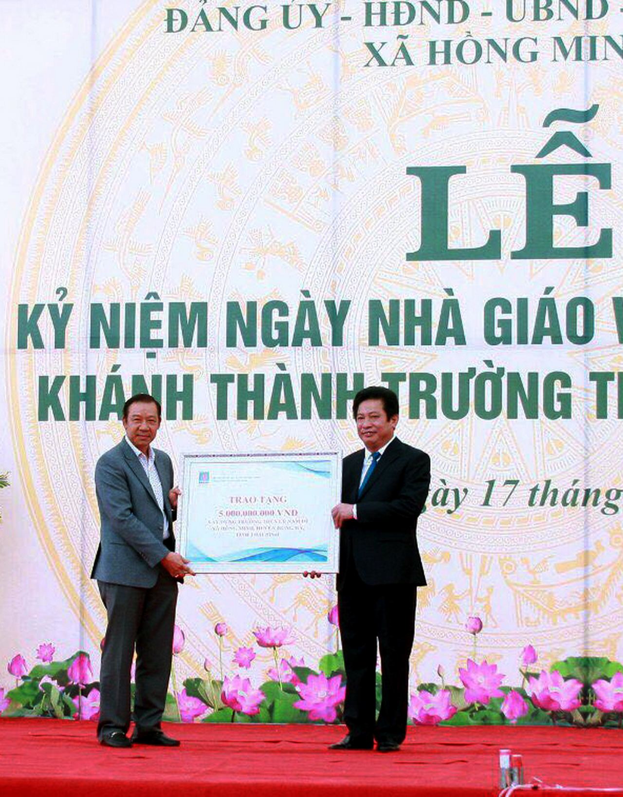 PV GAS phối hợp khánh thành trường THCS Lý Nam Đế, Thái Bình