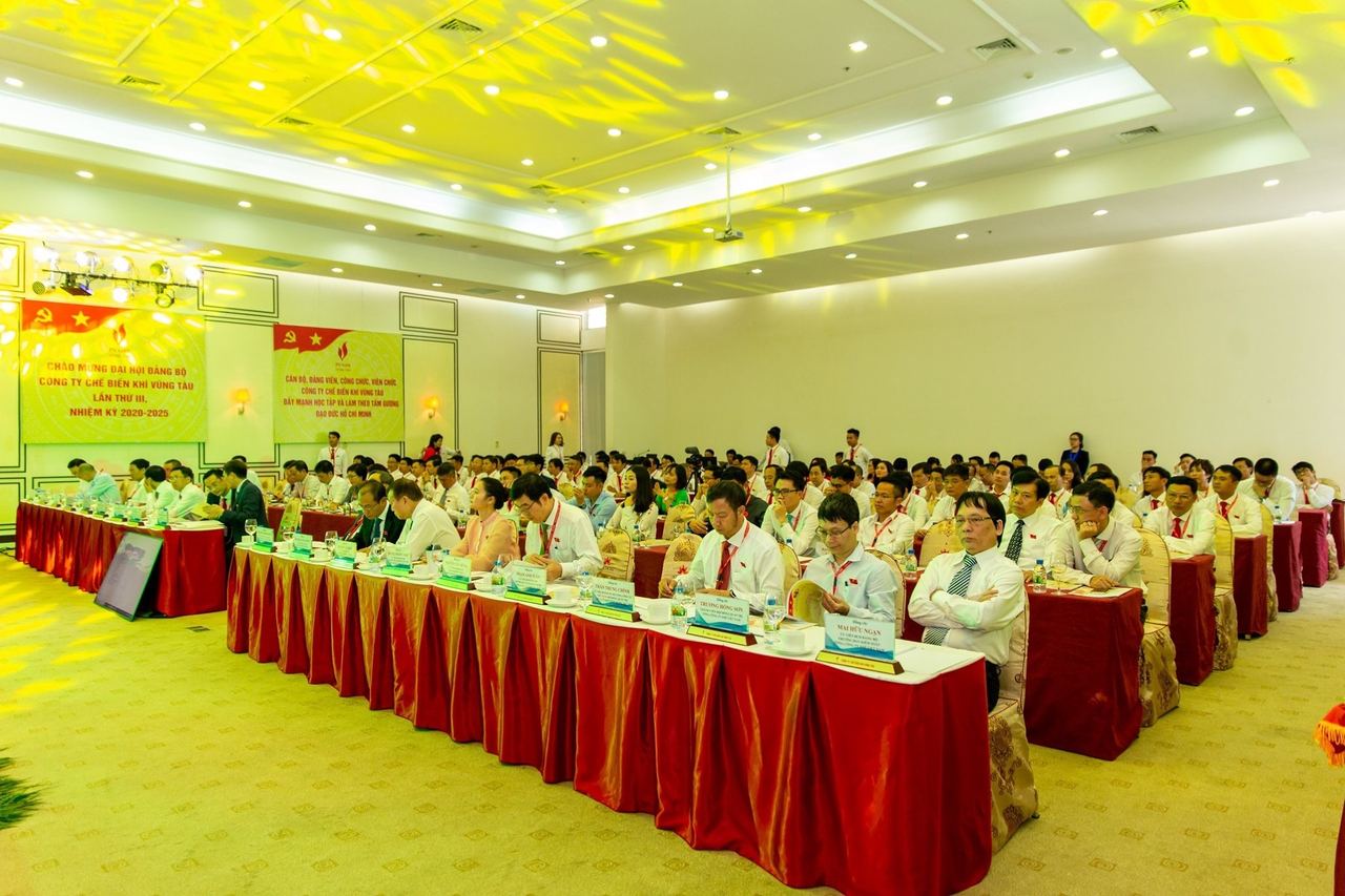 ĐẠI HỘI ĐẢNG BỘ CÔNG TY CHẾ BIẾN KHÍ VŨNG TÀU LẦN III, NHIỆM KỲ 2020-2025