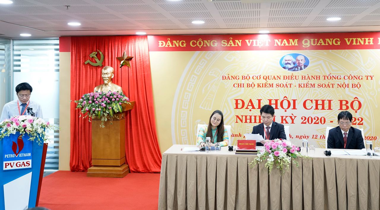 Chi bộ Kiểm soát - Kiểm soát nội bộ PV GAS tổ chức Đại hội điểm nhiệm kỳ 2020 - 2022