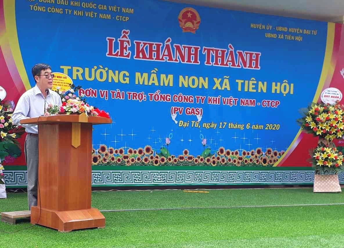 PV GAS tài trợ 3,7 tỷ đồng xây dựng Trường mầm non xã Tiên Hội, Đại Từ, Thái Nguyên PV GAS tài trợ 3,7 tỷ đồng xây dựng Trường mầm non xã Tiên Hội, Đại Từ, Thái Nguyên