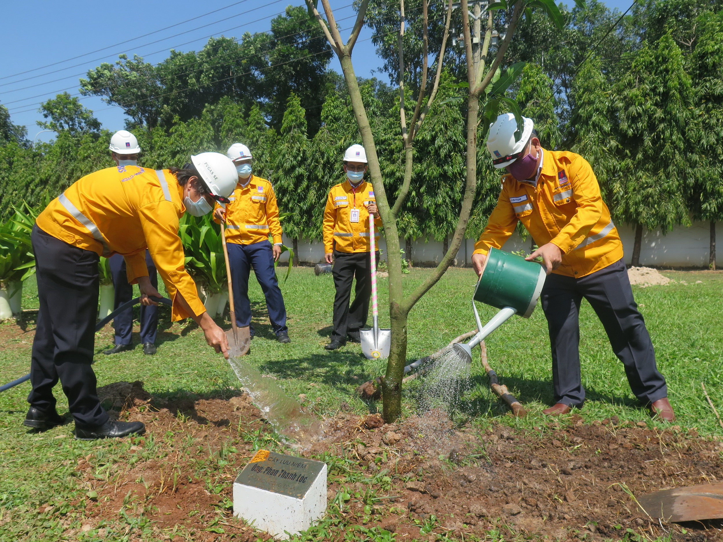 PetroVietnam Gas South East Transmission Company develops green spaces for gas works PetroVietnam Gas South East Transmission Company develops green spaces for gas works