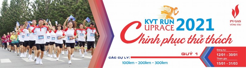 Gần 200 VĐV tham gia giải chạy bộ tích lũy KVT RUN UPRACE 2021