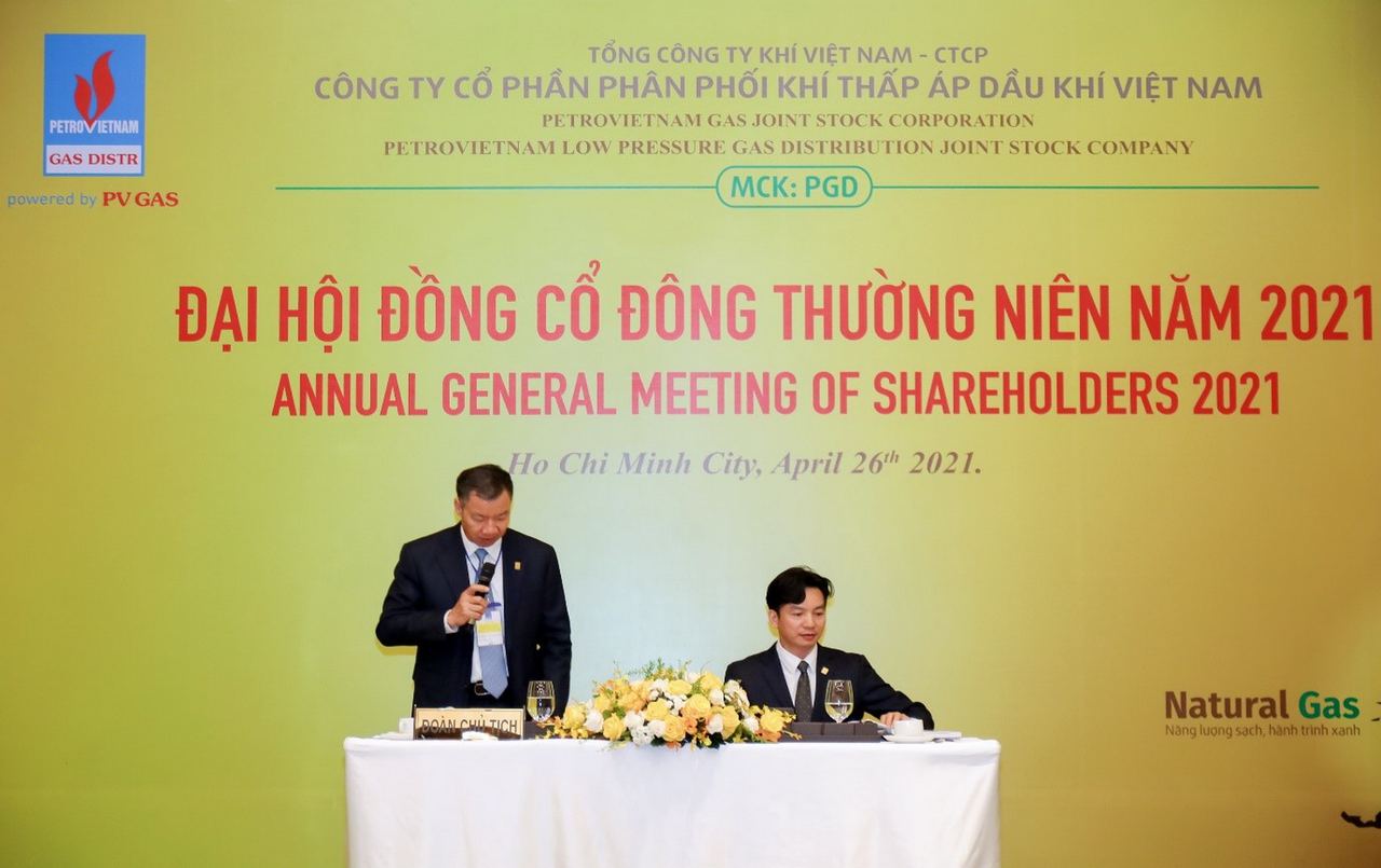 PV GAS D tổ chức thành công ĐHĐCĐ thường niên năm 2021: Thông qua 12 tờ trình, chia cổ tức năm 2020 20% vốn điều lệ PV GAS D tổ chức thành công ĐHĐCĐ thường niên năm 2021: Thông qua 12 tờ trình, chia cổ tức năm 2020 20% vốn điều lệ