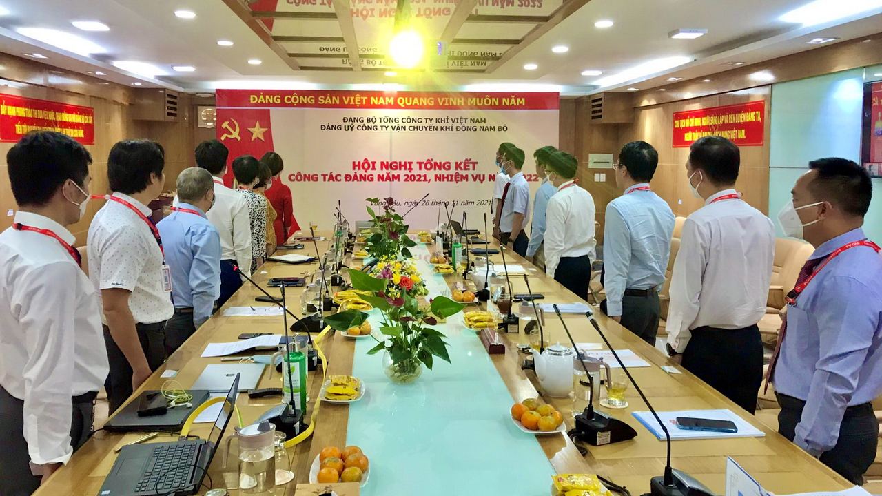 Đảng bộ Công ty Vận chuyển Khí Đông Nam Bộ tổ chức hội nghị tổng kết công tác Đảng năm 2021