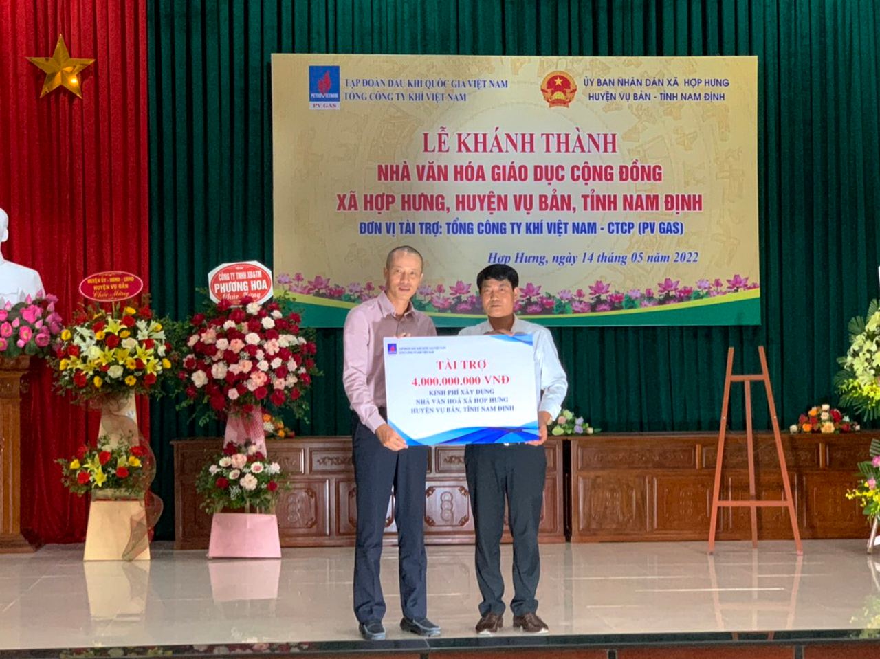 Petrovietnam/PV GAS khánh thành Nhà văn hóa giáo dục cộng đồng xã Hợp Hưng, huyện Vụ Bản, tỉnh Nam Định Petrovietnam/PV GAS khánh thành Nhà văn hóa giáo dục cộng đồng xã Hợp Hưng, huyện Vụ Bản, tỉnh Nam Định