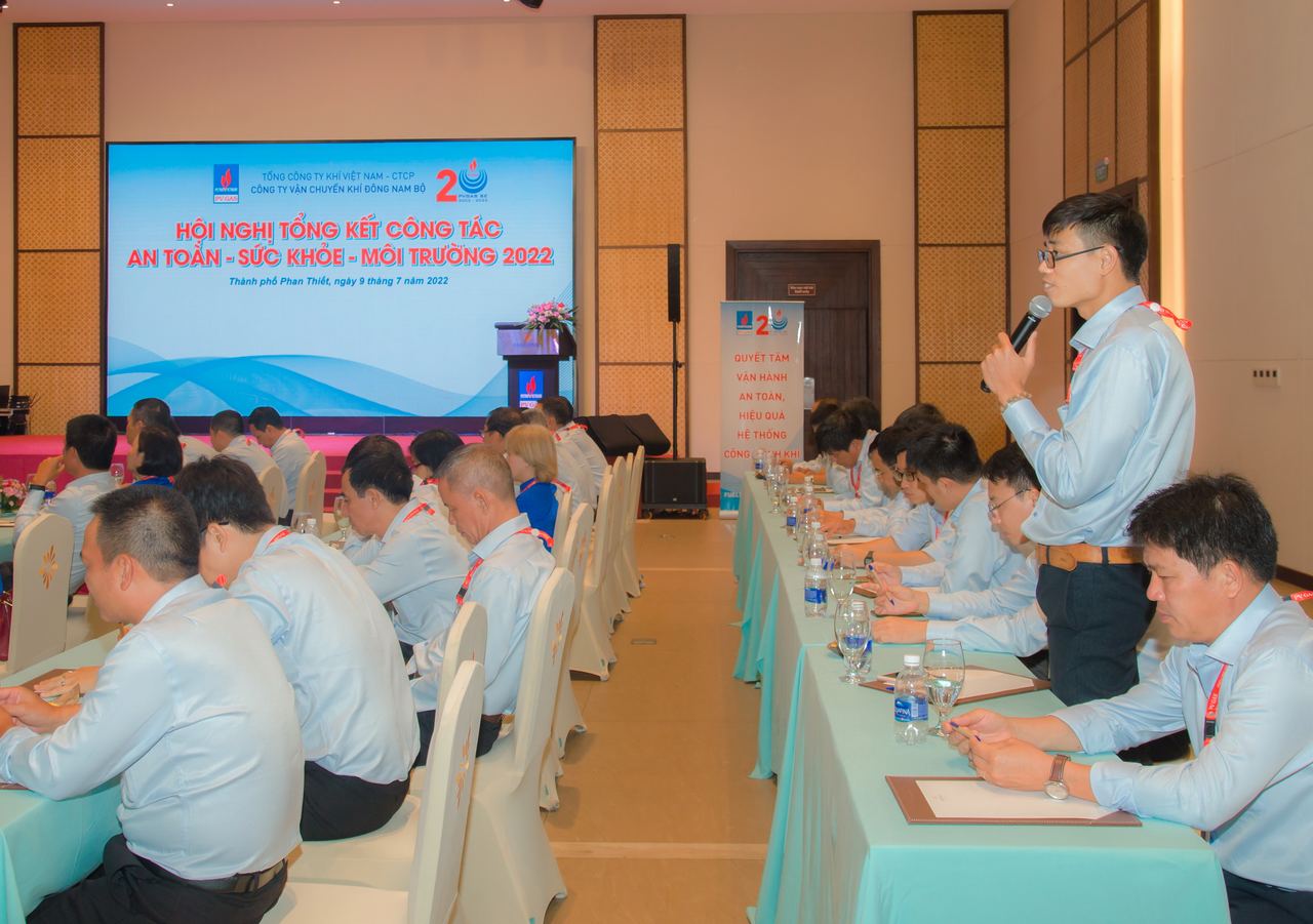 Công ty Vận chuyển khí Đông Nam Bộ tổ chức thành công Hội nghị An toàn – Sức khỏe – Môi trường năm 2022