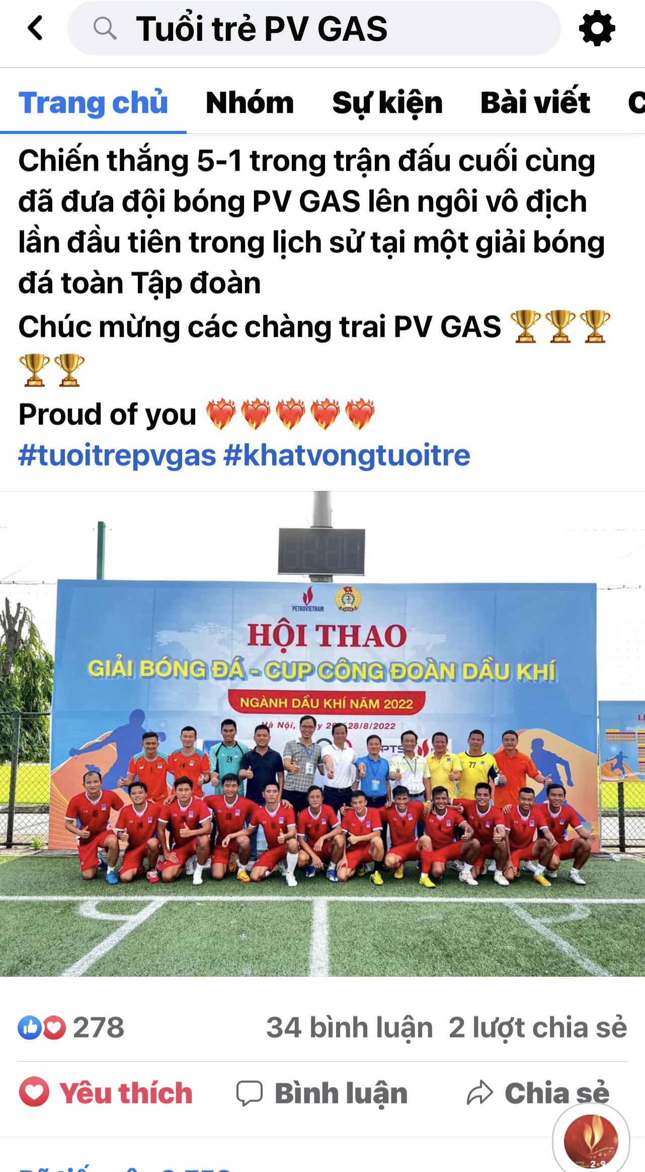 Chặng đường 12 năm để ghi dấu ấn lịch sử " PV GAS nhà vô địch 2022"