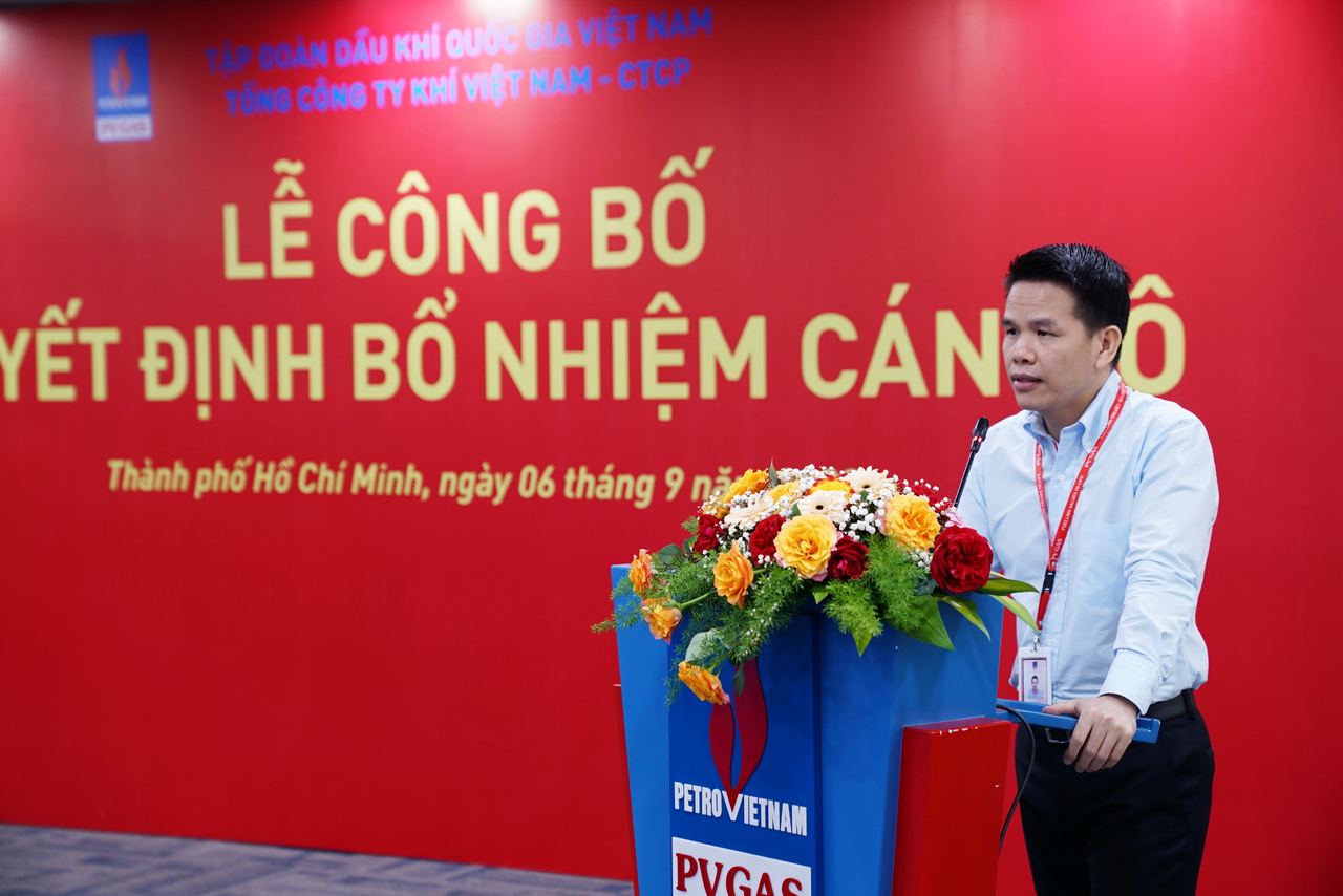 PV GAS CÔNG BỐ QUYẾT ĐỊNH BỔ NHIỆM  2 PHÓ GIÁM ĐỐC PV GAS TRADING