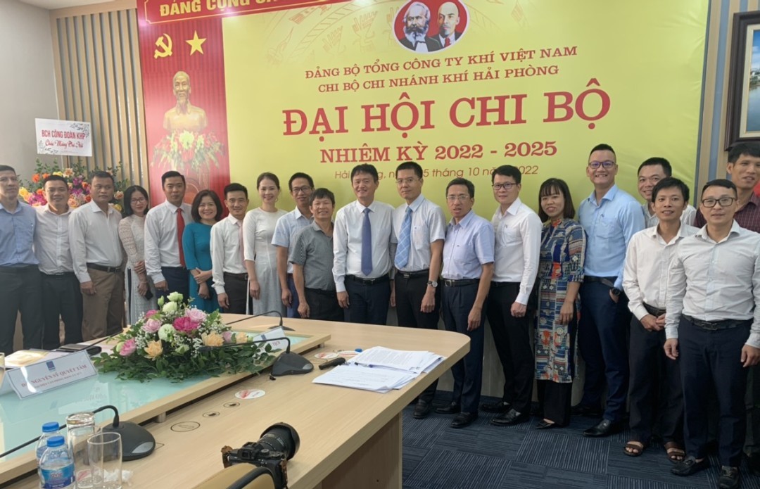 Chi bộ Chi nhánh khí Hải Phòng tổ chức thành công Đại hội Chi bộ nhiệm kỳ 2022 - 2025