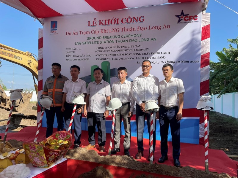 CNG Vietnam starts construction on the first LNG supply station in Thuan Dao Industrial Park, Long An Province