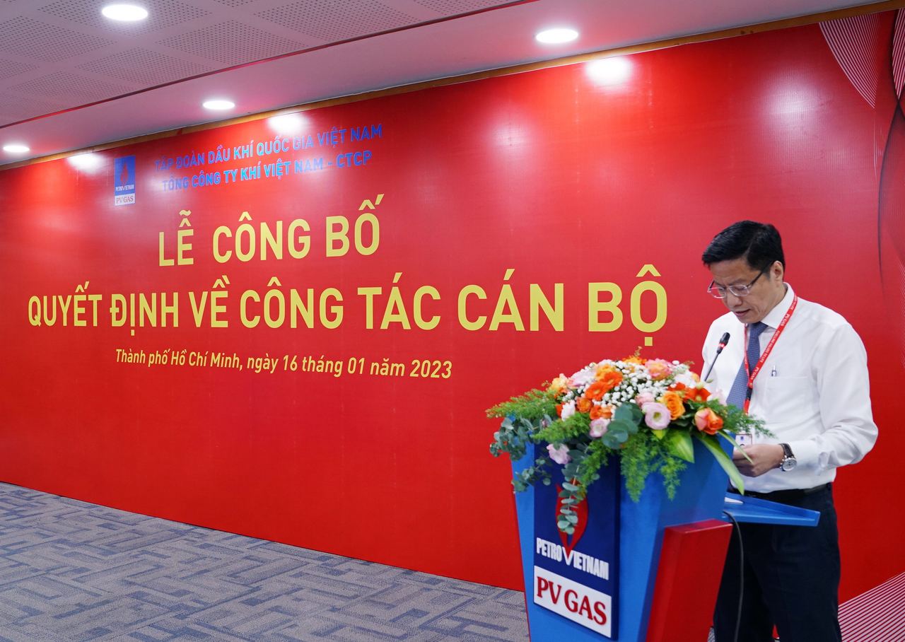 PV GAS công bố quyết định bổ nhiệm cán bộ năm 2023
