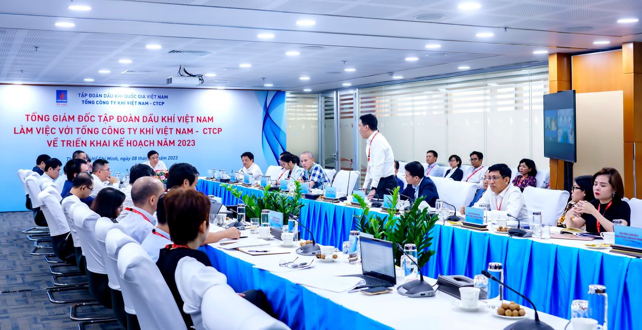 Tổng Giám đốc Petrovietnam Lê Mạnh Hùng làm việc với PV GAS