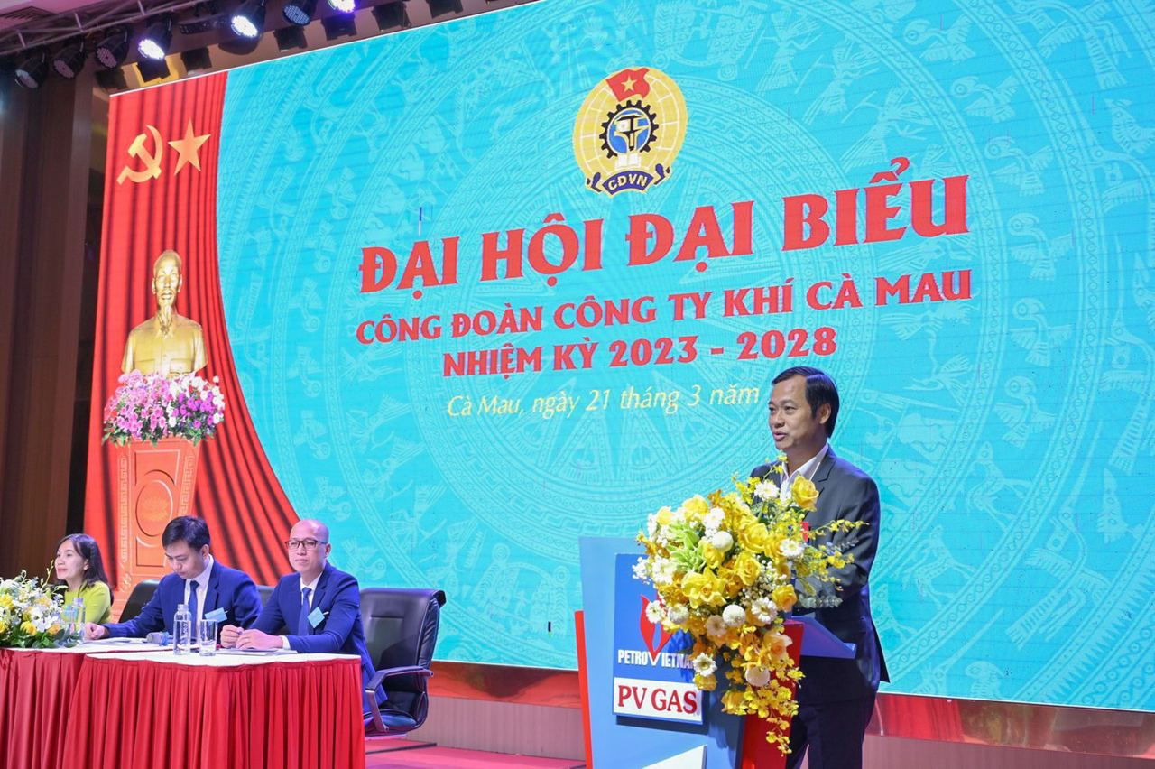 Công đoàn Công ty Khí Cà Mau tổ chức thành công Đại hội đại biểu Công đoàn nhiệm kỳ 2023 - 2028