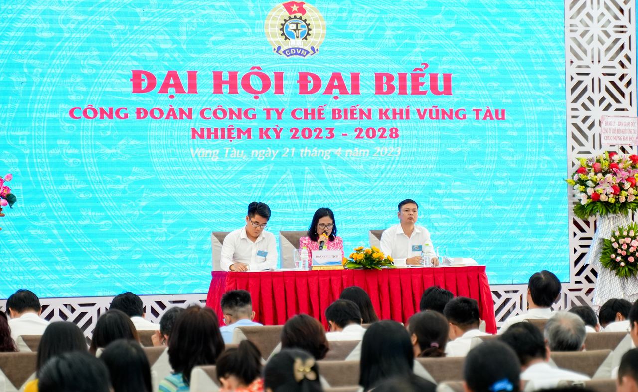 Công đoàn Công ty Chế biến Khí Vũng Tàu tổ chức thành công Đại hội Đại biểu Công đoàn nhiệm kỳ 2023-2028