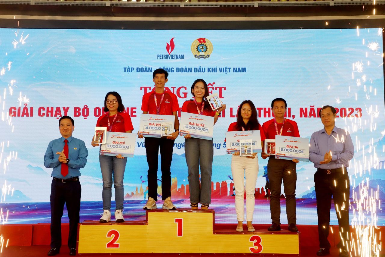 PV GAS về đích ấn tượng, đạt “cơn mưa” khen thưởng tại Giải chạy bộ online Xuân Dầu khí 2023