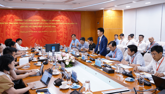 PV GAS meets the delegation of the Central Economic Commission - Steering Board to evaluate the deployment of Resolution No. 41-NQ/TW PV GAS meets the delegation of the Central Economic Commission - Steering Board to evaluate the deployment of Resolution No. 41-NQ/TW