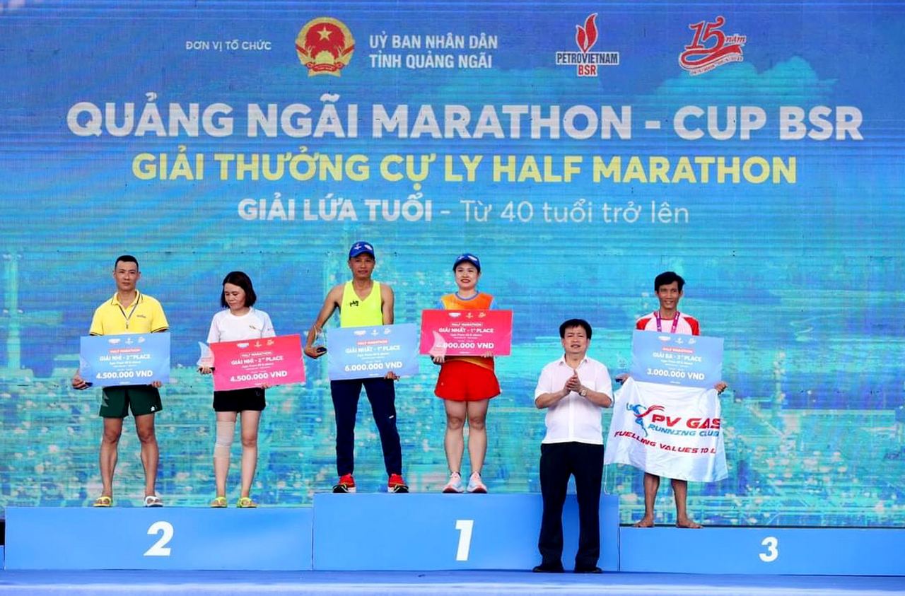 Đội tuyển PV GAS đạt thành tích cao tại Giải chạy “Quảng Ngãi Marathon - Cup BSR 2023”