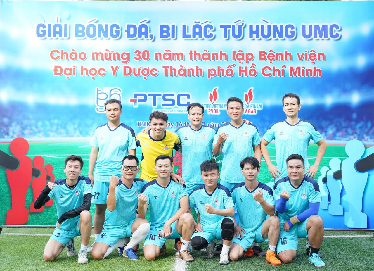 Đại diện PV GAS giành chức vô địch giải bóng đá Chào mừng kỷ niệm 30 năm thành lập Bệnh viện Đại học Y Dược TP. HCM Đại diện PV GAS giành chức vô địch giải bóng đá Chào mừng kỷ niệm 30 năm thành lập Bệnh viện Đại học Y Dược TP. HCM