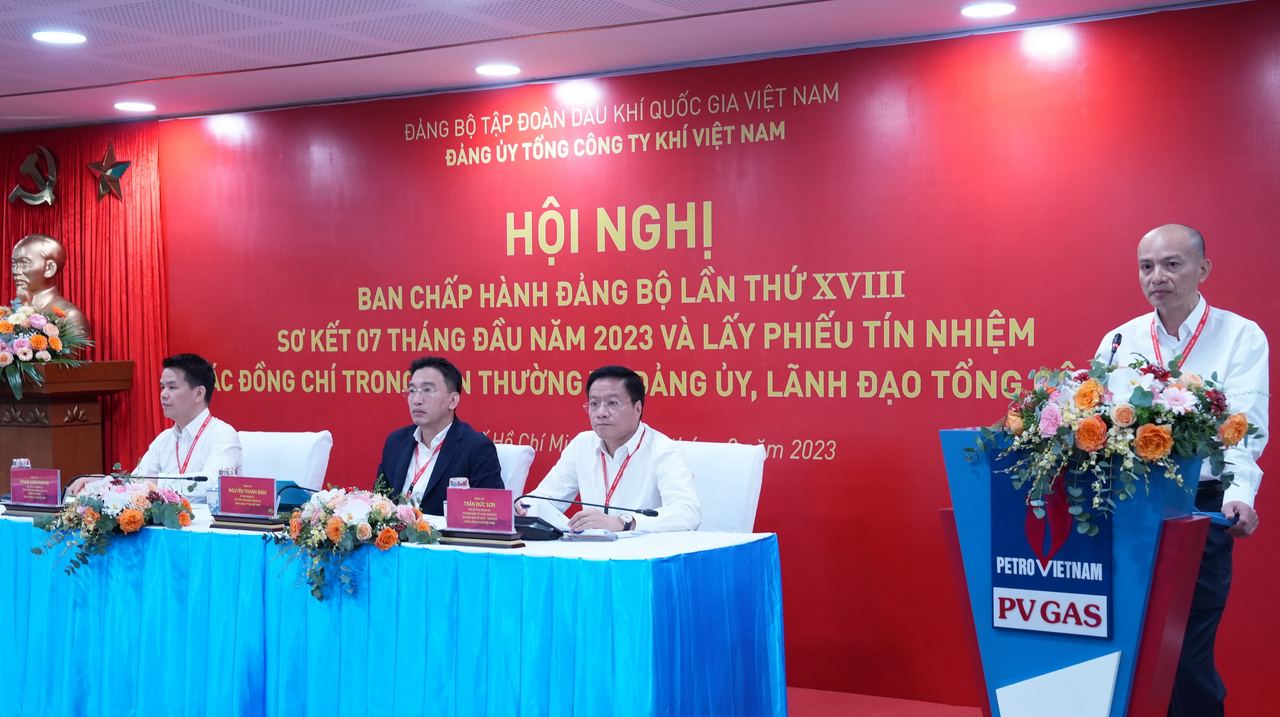 Đảng bộ Tổng công ty Khí Việt Nam tổ chức Hội nghị Ban Chấp hành lần thứ XVIII, lấy phiếu tín nhiệm lãnh đạo Đảng ủy, Tổng công ty