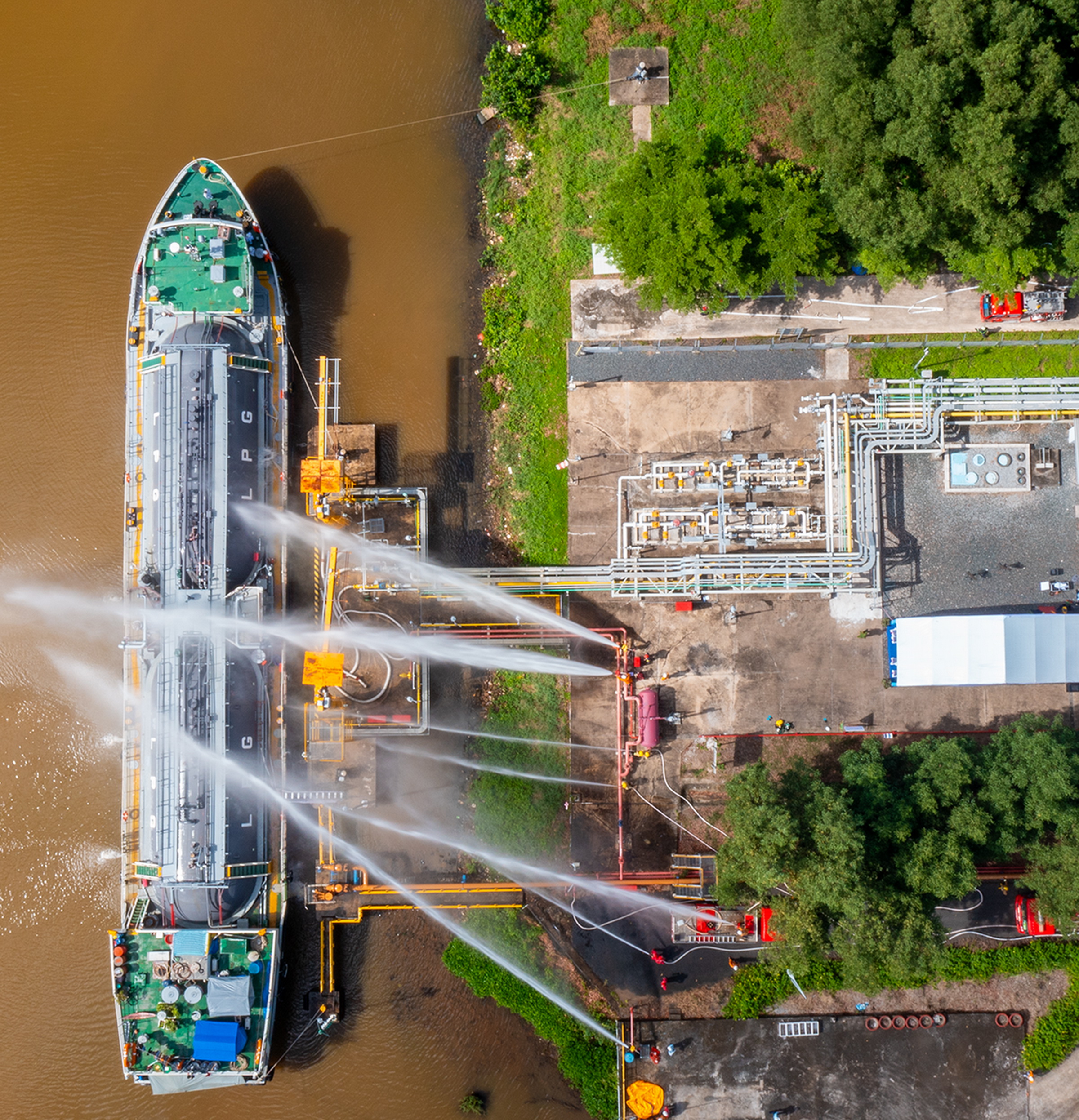 KCM tổ chức thực tập Phương án Phòng cháy chữa cháy và Cứu nạn cứu hộ, ứng phó sự cố tràn dầu, hóa chất năm 2023