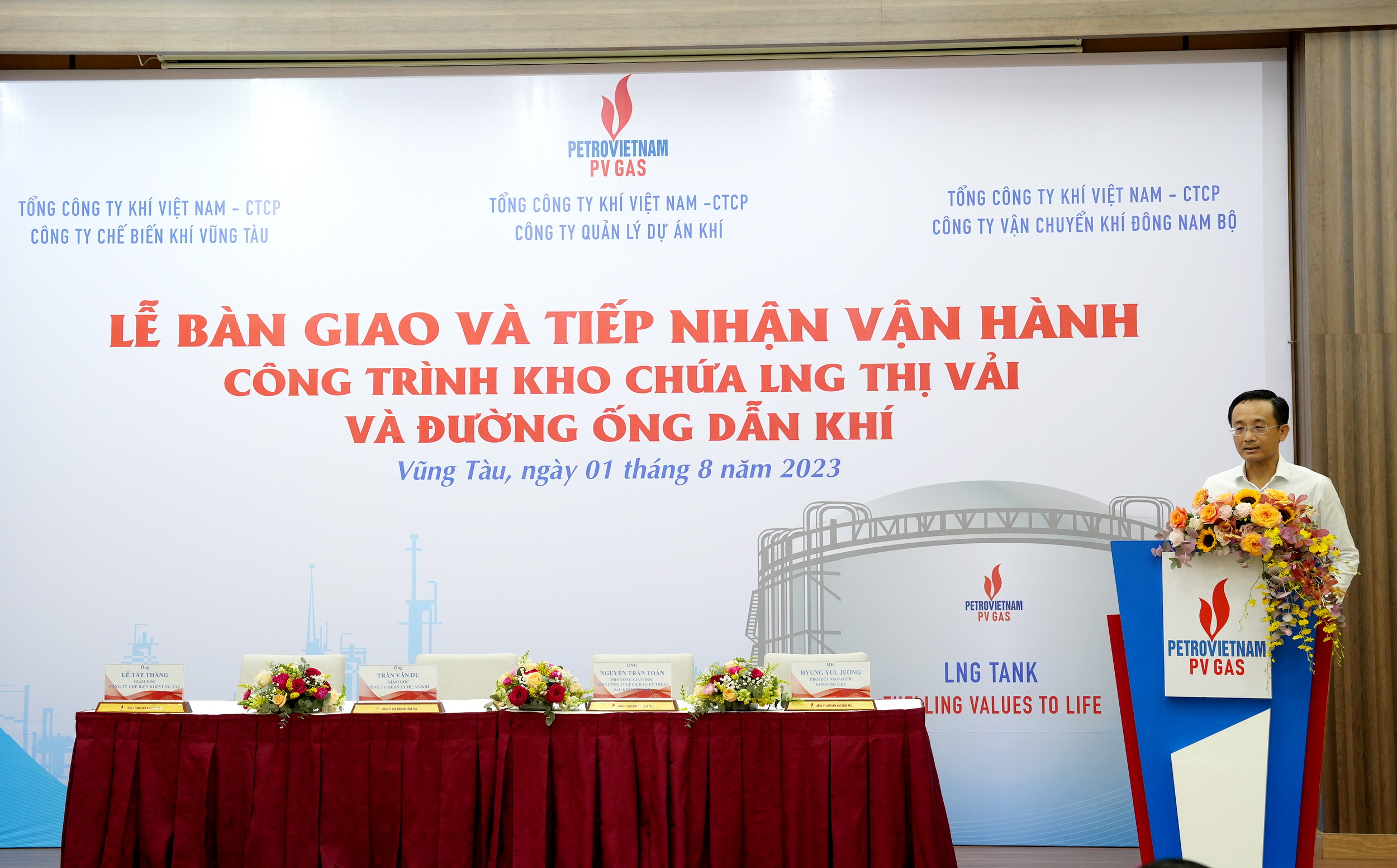 PV GAS to accept handover of Thi Vai LNG terminal and Thi Vai – Phu My LNG pipeline from EPC contractor.