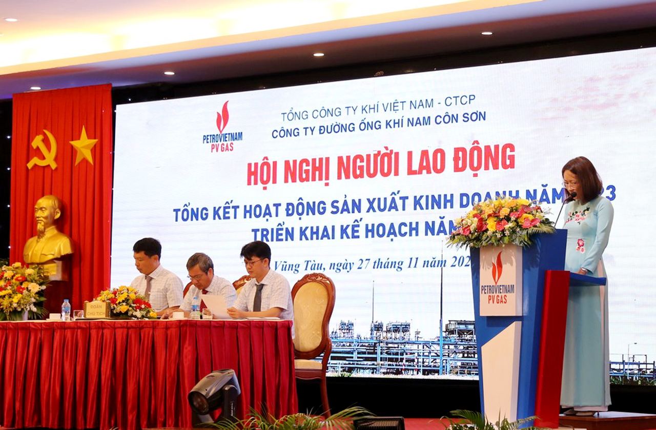 Hội nghị Người lao động Công ty Đường ống Khí Nam Côn Sơn: Tổng kết hoạt động sản xuất kinh doanh năm 2023, triển khai kế hoạch năm 2024