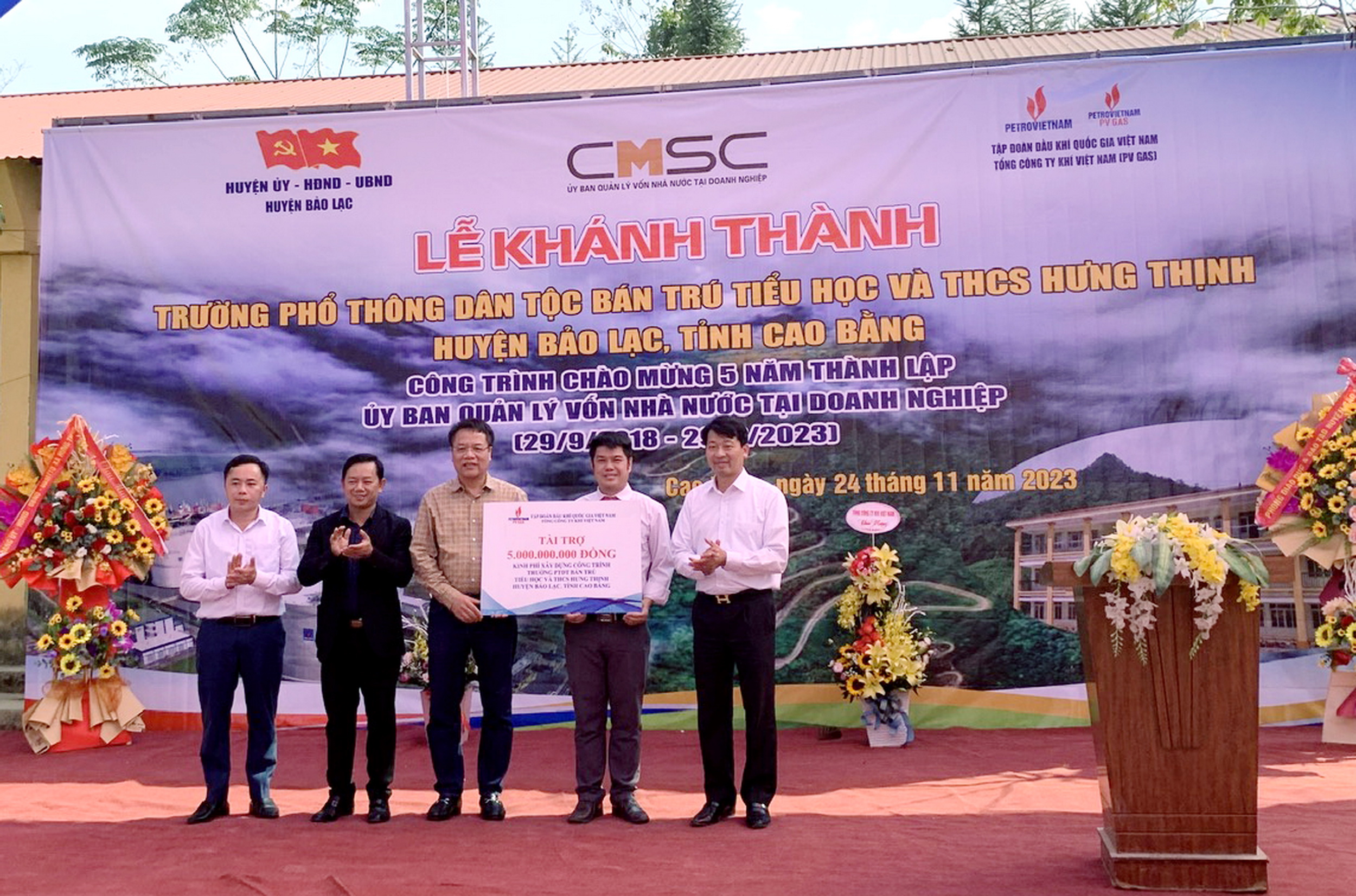 PV GAS tài trợ 5 tỷ đồng xây dựng trường Phổ thông dân tộc bán trú Tiểu học và THCS Hưng Thịnh, huyện Bảo Lạc, tỉnh Cao Bằng PV GAS tài trợ 5 tỷ đồng xây dựng trường Phổ thông dân tộc bán trú Tiểu học và THCS Hưng Thịnh, huyện Bảo Lạc, tỉnh Cao Bằng