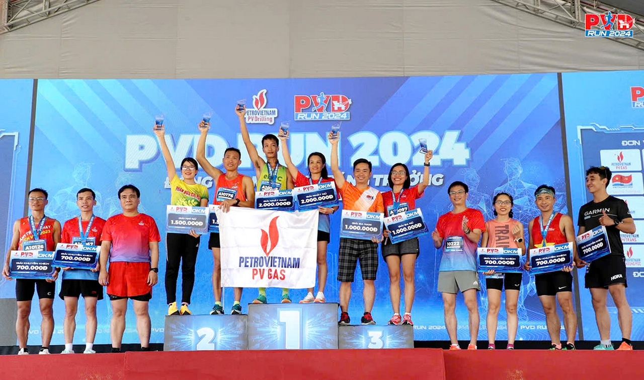 Các vận động viên PV GAS tích cực tham gia và đạt thứ hạng cao tại Giải chạy “PVD RUN 2024”