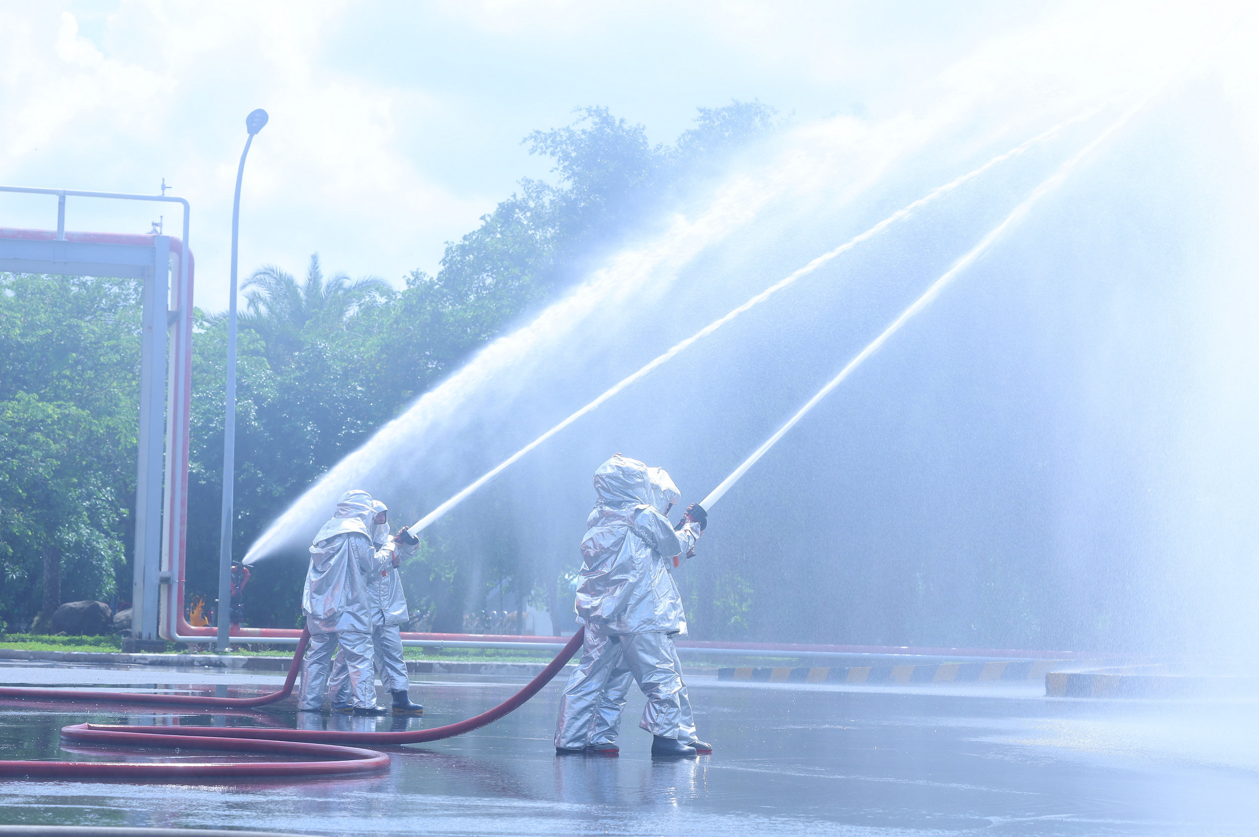Công ty Chế biến Khí Vũng Tàu tổ chức thực tập phương án chữa cháy, cứu nạn cứu hộ tại Kho cảng PV GAS Vũng Tàu