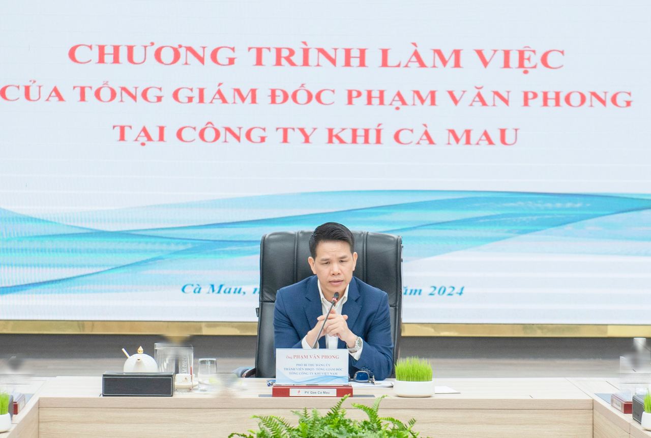 Tổng Giám đốc PV GAS làm việc với Công ty Khí Cà Mau