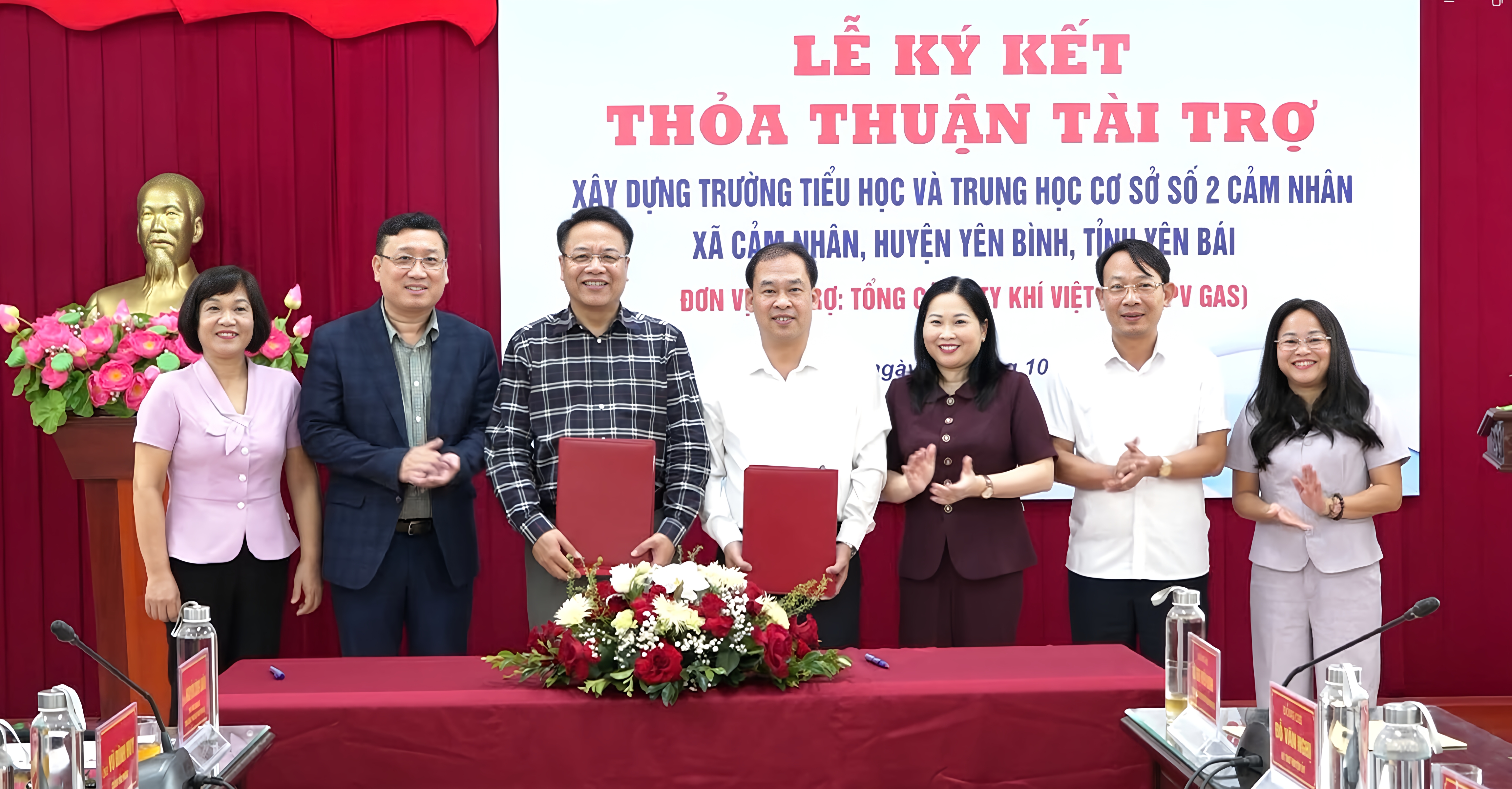 Tổng công ty Khí Việt Nam hỗ trợ xây dựng Trường Tiểu học và Trung học cơ sở số 2 Cảm Nhân,  huyện Yên Bình, tỉnh Yên Bái