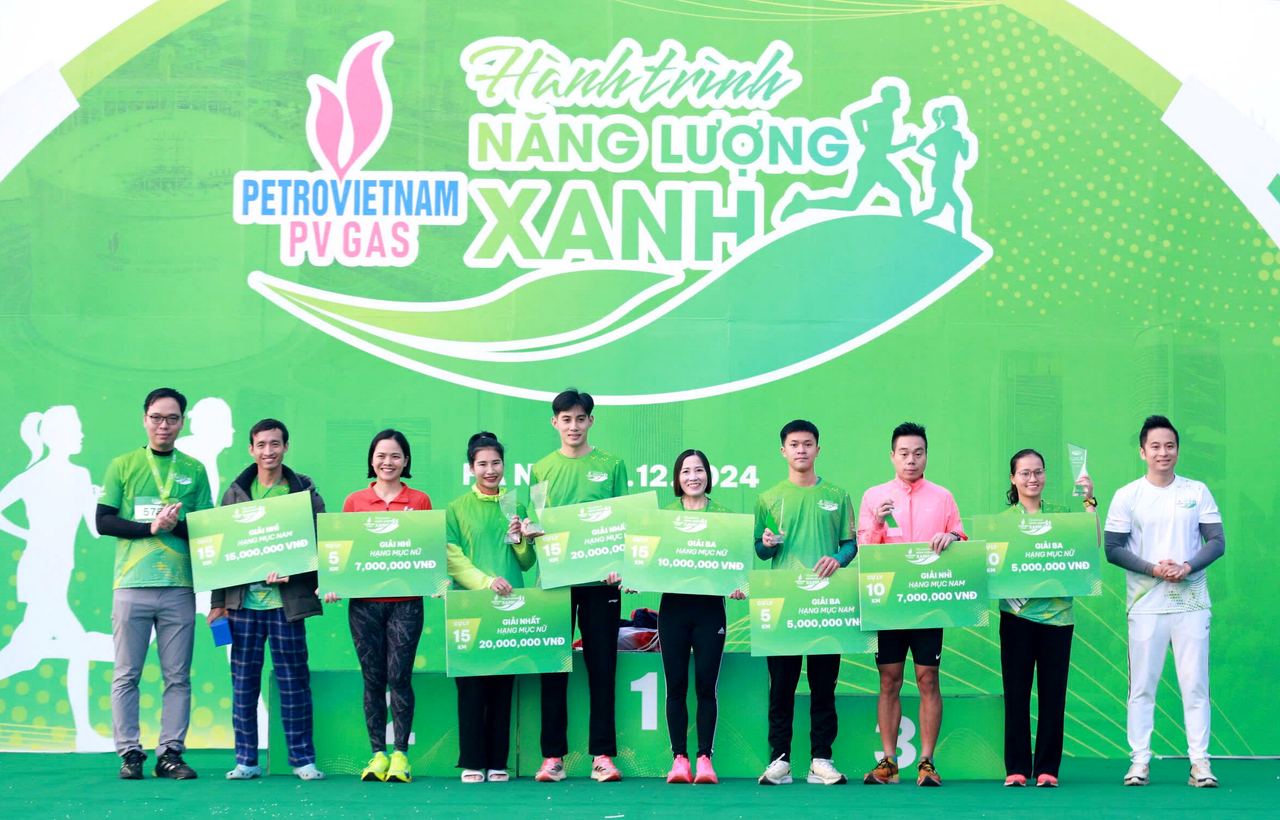 Dấu ấn rực rỡ của Giải chạy “PV GAS - Hành trình năng lượng xanh” tại Hà Nội