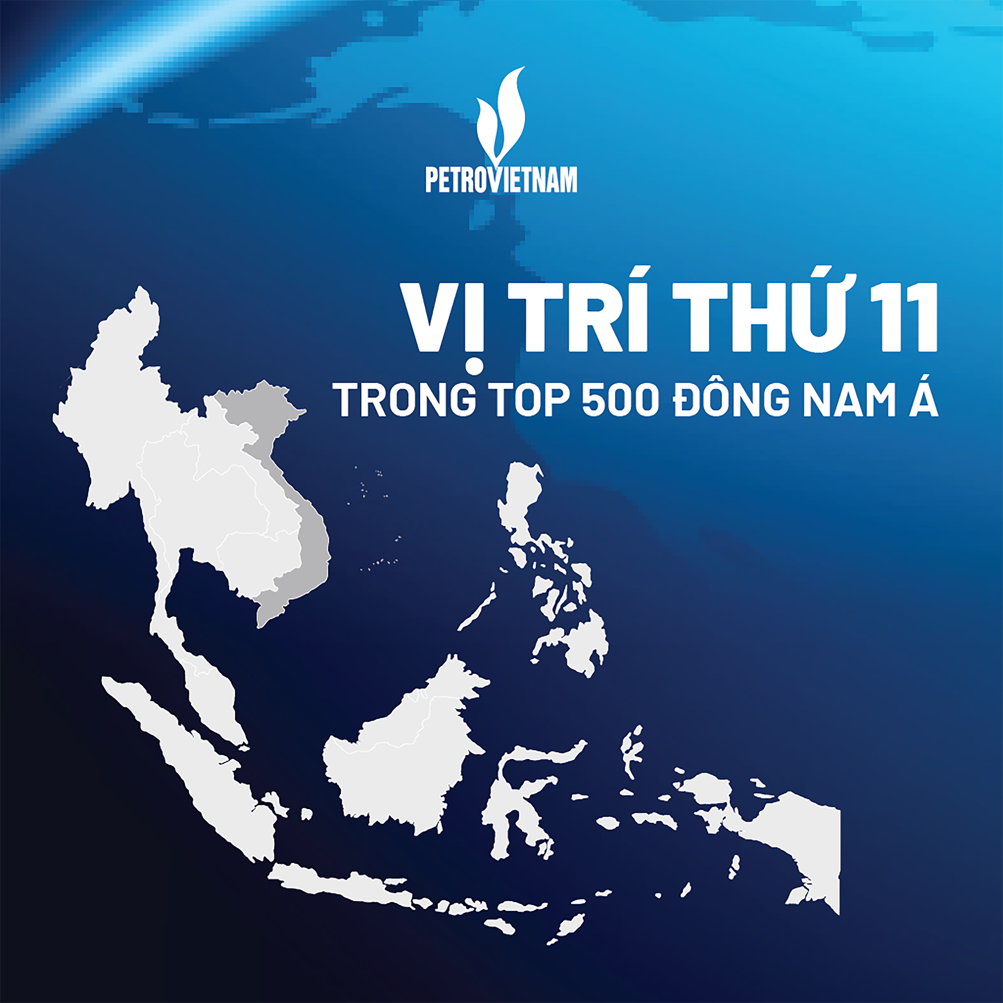 Petrovietnam đứng vị trí 11 trong Bảng xếp hạng doanh nghiệp lớn nhất Đông Nam Á Fortune 500 SEA 2025