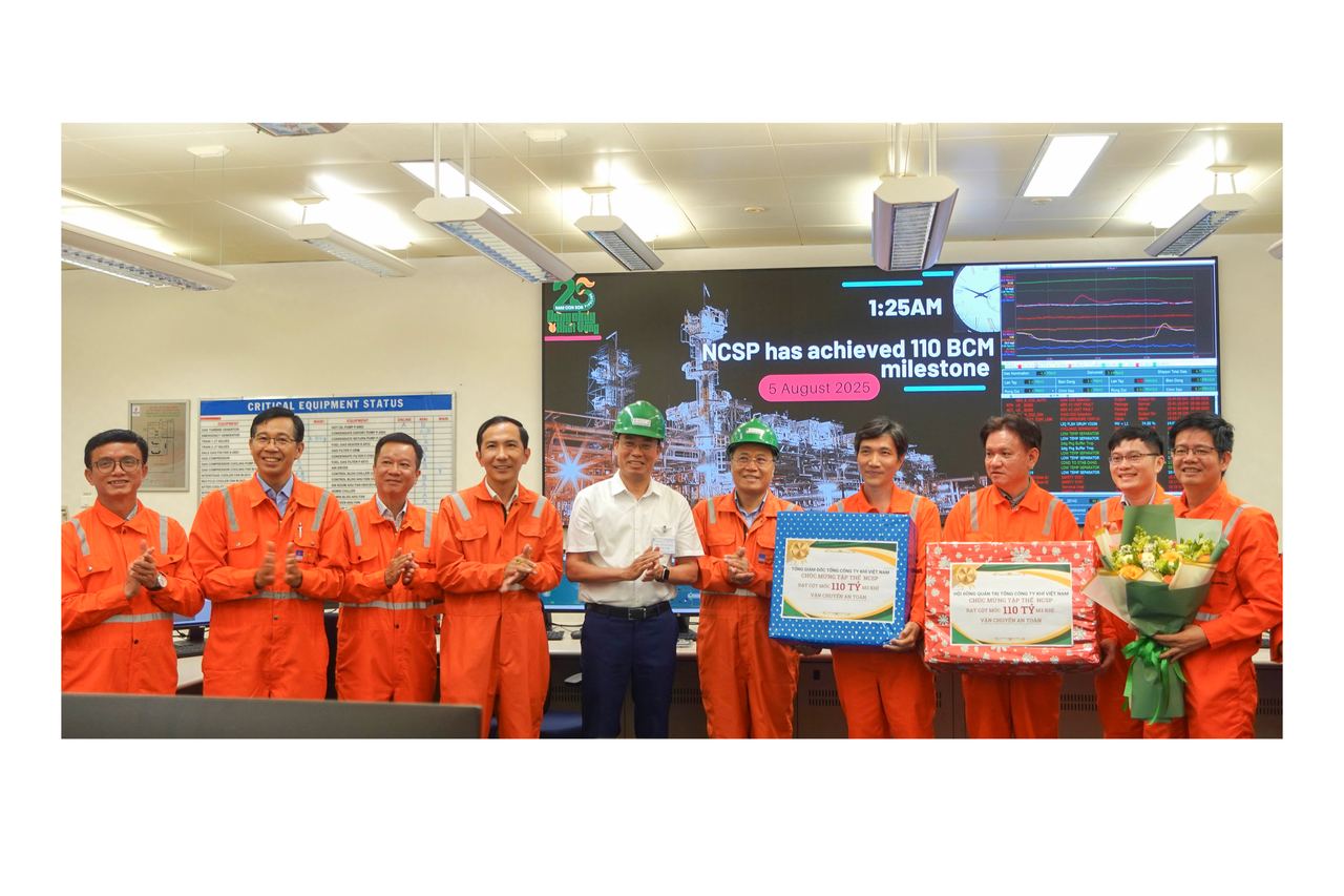 PV GAS NCSP đạt cột mốc vận chuyển an toàn 110 tỷ m3 khí