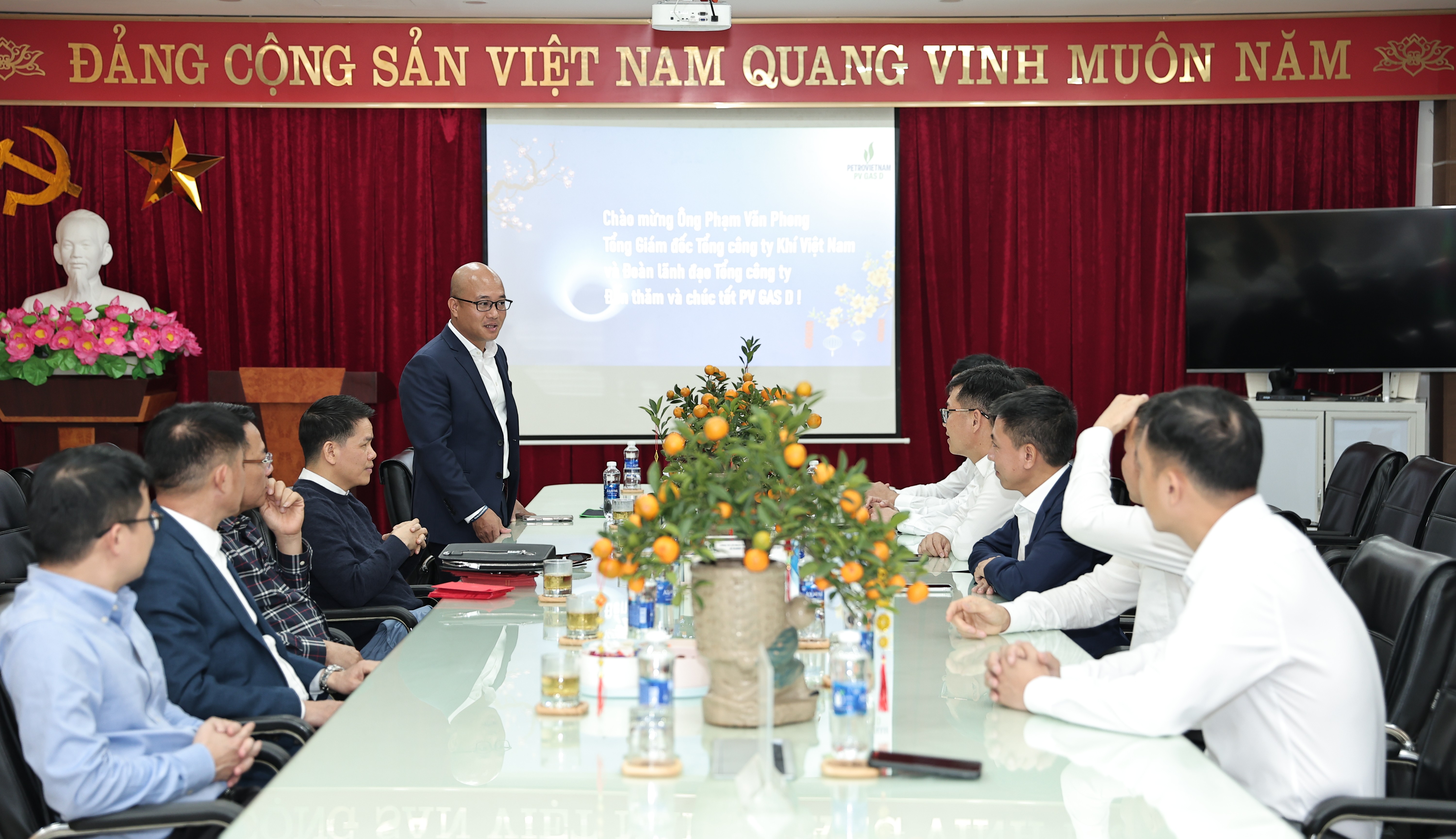 Tổng Giám đốc PV GAS chúc Tết các đơn vị khu vực phía Bắc, lưu ý toàn bộ hệ thống cung cấp khí vận hành liên tục, ổn định trong dịp Tết Bính Ngọ